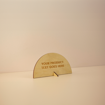 Custom Half Moon Sign | Laser Etched Plywood