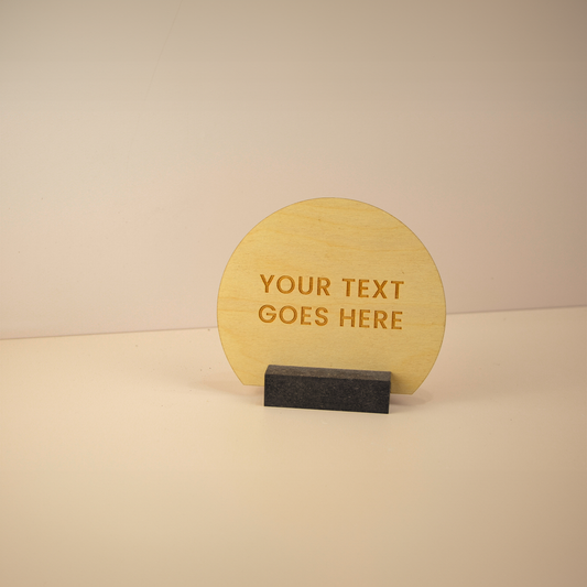 Custom Circular Sign | Laser Etched Plywood