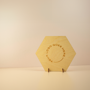 Custom Hexagon Sign | Laser Etched Plywood