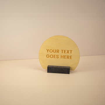 Custom Oval Sign | Laser Etched Plywood