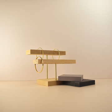 Double Bracelet Holder Brass Stand