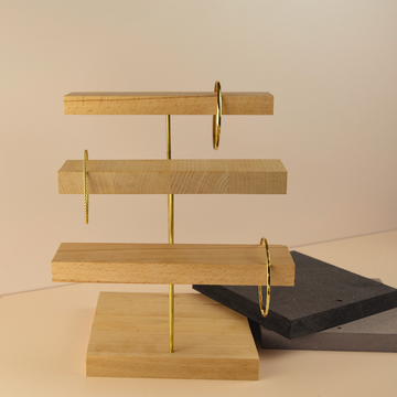 Triple Bracelet Holder Brass Stand