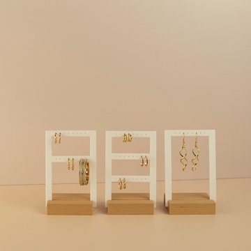 Set of 3 Shelves Acrylic Earring Stand