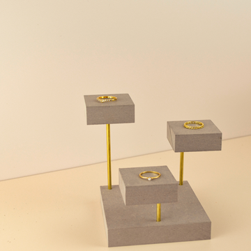 Triple Tray Jewellery Brass Stand