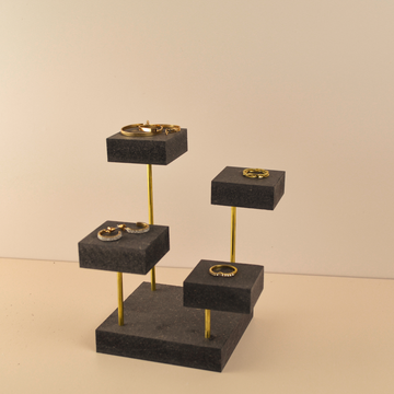Quadruple Tray Jewellery Brass Stand