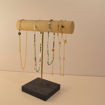 Single Bracelet + Necklace Brass Stand