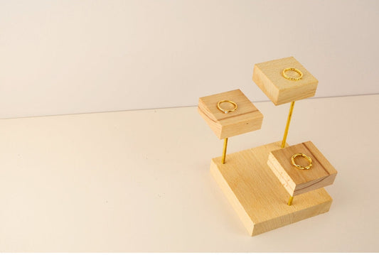 Triple Tray Jewellery Brass Stand