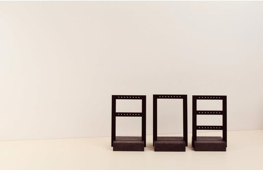 Set of 3 Shelves Acrylic Earring Stand