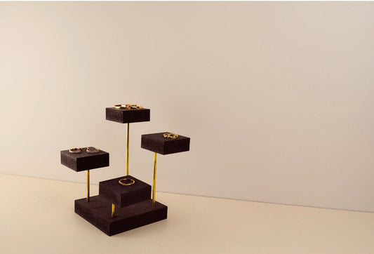 Quadruple Tray Jewellery Brass Stand